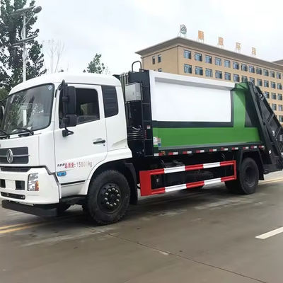 중국 둥펜 12m3 압축기 쓰레기 트럭 쓰레기 분쇄기 트럭 4x2